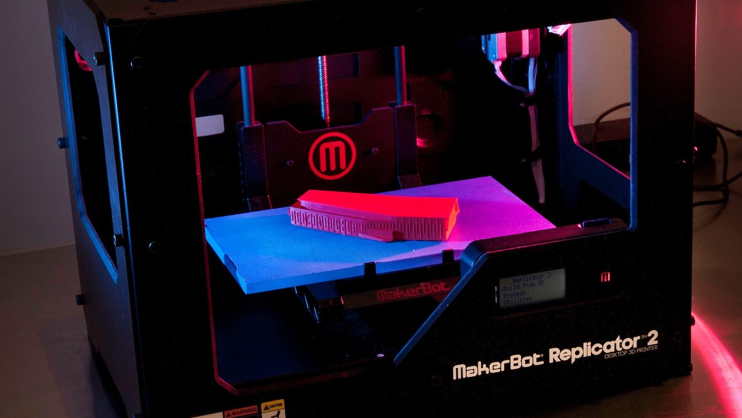 The 3d printer in the James B. Hunt Library. Photo by Marc Hall