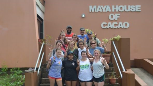 ASB group in Belize at Maya House of Cacao