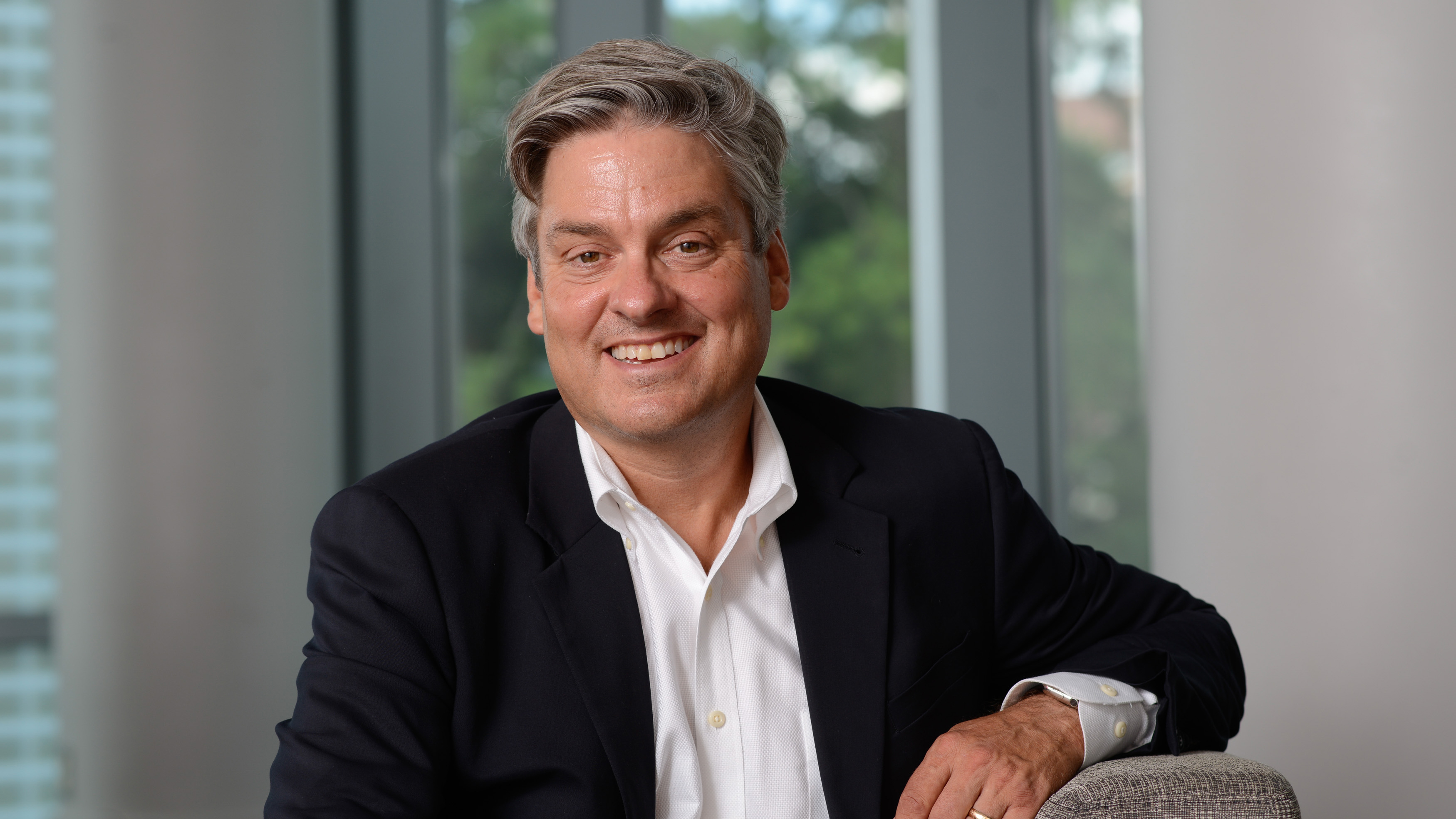 Rob Handfield sitting in Talley Student Union